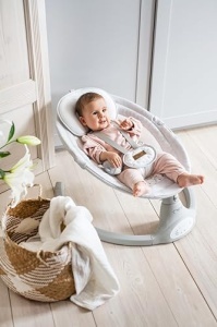 MoMi KENANI Leagan pentru copii 9 kg Bluetooth si telecomanda cu protectie solara si plasa impotriva insectelor - Img 19