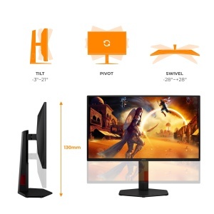 Monitor AOC 25G4ZR 25 inch FHD, 260Hz, IPS, Negru - Img 4