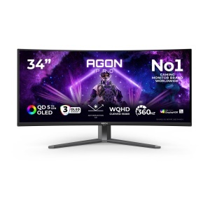 Monitor AOC AGP346UCSD 34 inch Curbat, QD-OLED, 360Hz, Negru - Img 2