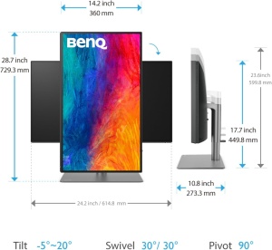 Monitor BenQ PD2725U 27 inch 4K UHD IPS AQCOLOR Thunderbolt - Img 3