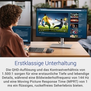 Monitor Dell 27 Plus S2725DSM, QHD 2560x1440, 144Hz, Alb - Img 2