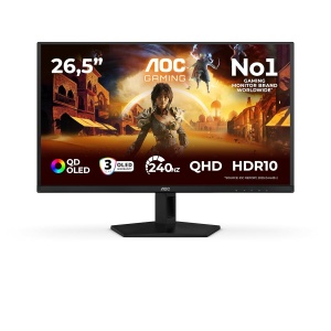 Monitor Gaming AOC Q27G41ZDF 26.5 inch WQHD, 240Hz, QD-OLED, Negru - Img 2