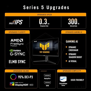 Monitor Gaming ASUS TUF VG27AQML5A QHD 27, 2560 x 1440, 300Hz - Img 2