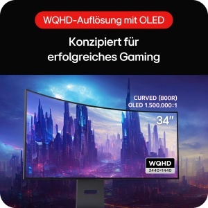 Monitor gaming OLED LG UltraGear 34GS95QE-B, 34, QHD UltraWide, 240Hz, negru - Img 3