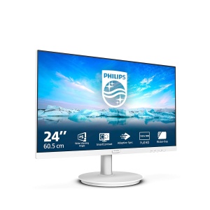Monitor Philips 241V8AW, 24 inch Full HD, 75 Hz, HDMI, Alb