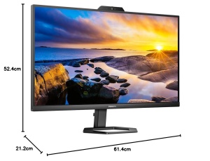 Monitor Philips 27E1N5600HE, 27 inch QHD, USB-C, Webcam, Negru - Img 2