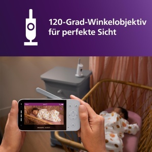 Monitor video pentru bebelusi Philips Avent SCD95126 HD Camera Infrarosu Aplicatie Baby Monitor - Img 3