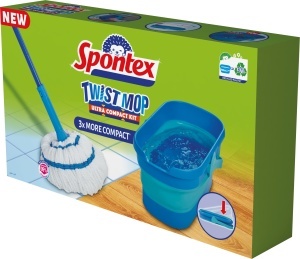 Mop cu microfibra Spontex Twist Mop Ultra Compact Set cu Eimer 10L - Img 5