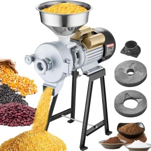 Moulin de cereale electrica VEVOR GM-002, 3000W, 50 kgh, inox