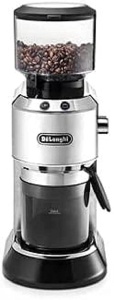 Moulineta de cafea DeLonghi KG 520.M, inox, 18 setari de macinare, design elegant