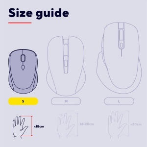 Mouse Bluetooth Trust Primo, 1000-1600 DPI, Compact, Negru - Img 5