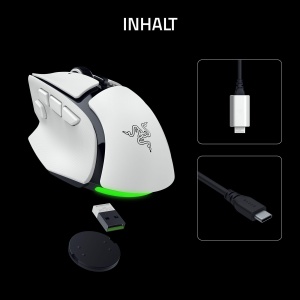 Mouse de gaming Razer Basilisk V4 HyperSpeed, wireless, senzor 33K, alb - Img 8