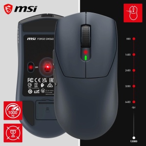 Mouse de gaming wireless MSI Forge GM340 Navy, 12000 DPI, 82 ore autonomie - Img 5