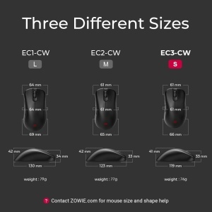 Mouse Gaming Ergonomic BenQ Zowie EC3-CW, Wireless, Negru, 24 Niveluri - Img 10