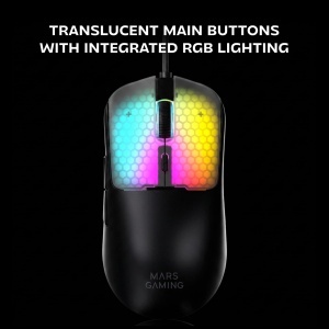 Mouse Gaming Mars Gaming MM-Viper, 56g, RGB, 12800 DPI, Negru - Img 4