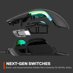 Mouse gaming SteelSeries Rival 5, 9 butoane, senzor optic, iluminare RGB, negru - Img 6
