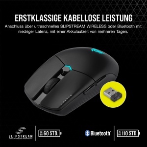 Mouse gaming wireless Corsair KATAR Elite - 26000 DPI, ultralight, negru - Img 5