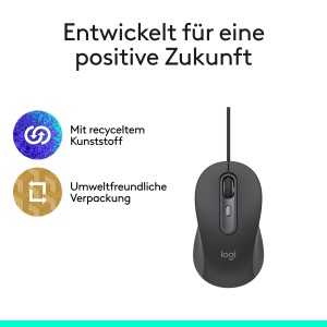 Mouse Logitech Signature Wired M520 USB-C Plug-and-Play Grafit Silent Touch - Img 7