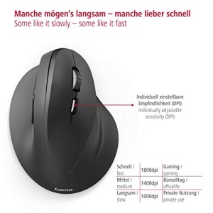 Mouse wireless ergonomic Hama EMW-500 design vertical negru - Img 11