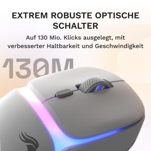 Mouse wireless gaming Glorious Model D3 alb senzor 30K DPI 69 g RGB - Img 5