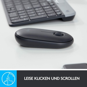 Mouse wireless Logitech M350 Pebble Graphite Bluetooth si USB autonomie 18 luni - Img 3