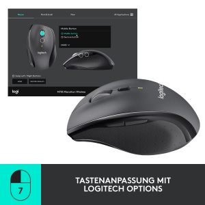 Mouse wireless Logitech M705 Marathon, 3 ani autonomie, design ergonomic - Img 4