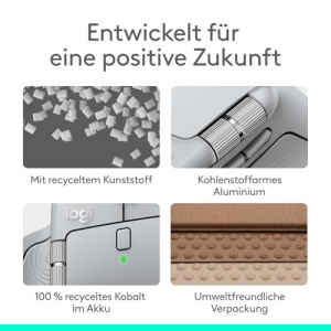 Mouse wireless Logitech MX Master 4 ergonomic feedback haptic incarcare USB-C Hellgrau - Img 14