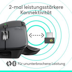 Mouse wireless Logitech MX Master 4 Grafit ergonomic feedback haptic scroll ultra-rapid - Img 6