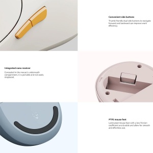 Mouse Wireless Xiaomi 3 NMY-1799, 1600 DPI, Culoare Albastra - Img 3