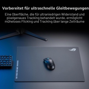 Mousepad Gaming ASUS ROG NH04 Moonstone, Sticla, 50 x 40 cm, Negru - Img 3