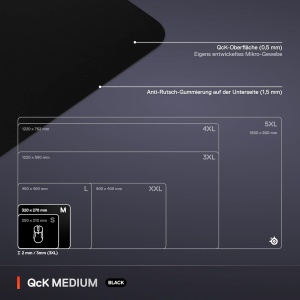 Mousepad Gaming SteelSeries QcK, Negru, 320mm x 270mm, Rutschfest - Img 5