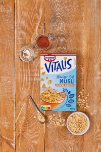 Muesli Crocant Dr. Oetker Vitalis Weniger Sucre, 30 mai putin zahar, 5 x 600g - Img 5