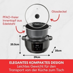 Multicooker Instant Pot 71L 4 Functii 800W Negru - Img 6
