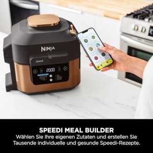 Multicooker Ninja Speedi ON400EUCP, 5.7L, 10-in-1, Friteuza cu aer cald, Negru si Cupru - Img 15