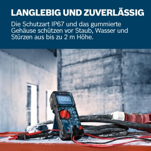 Multimetru digital profesional Bosch GDM 600-15 True RMS LCD inversat masoara frecventa continuitate rezistenta capacitate min max medie cabluri de te - Img 5