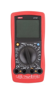 Multimetru digital UNI-T MIE0090/UT107, masurarea curentului continuu, tensiune DC/AC, temperatura, rezistenta, continuitate, test dioda, avertizare baterie, functie de retinere a datelor - Img 1