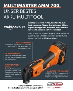 Multitool Fein AMM 700 MAX AS, 18V, fara acumulator, StarlockMax, sistem anti-vibratii - Img 3