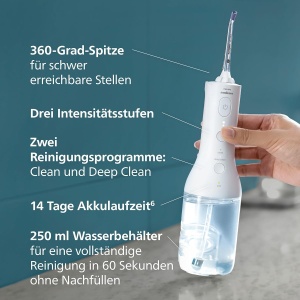 Munddusche fara fir Philips Sonicare Power Flosser 3000, alb, 250 ml - Img 4
