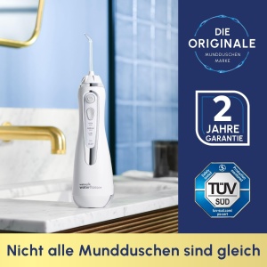 Munddusche Waterpik Cordless Advanced, 99,9 eliminare placa, 4 capete, alb - Img 6