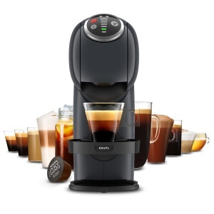 NESCAFE Dolce Gusto Genio S Plus by KRUPS, aparat de cafea cu capsule, espresso boost, selectare temperatura, bauturi calde si reci, presiune pompa de 15 bari, rezervor de apa de 0,8 l, 1500 wati, Cosmic Grey, KP340B - Img 4