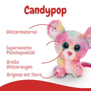 NICI Glubschis Maus Candypop 25 cm Jucarie de Plus cu Ochii Mari - Img 3