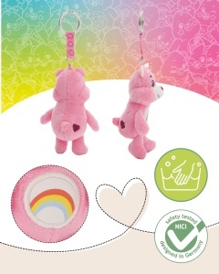 NICI HurraBarchi 61370 Breloc din Plus cu Inel pentru Chei 10cm Multicolor - Img 3