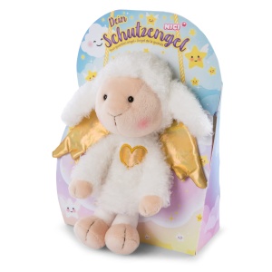 NICI La La Lammie 30cm Plus Schaf cu Aripi Aurii si Inima in Cutie Cadou