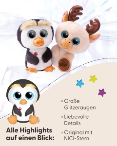 NICI Plus Pinguin Prince Nigu 15cm Gri Super Soft - Img 4