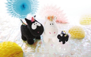 NICI Yin Unicorn Plus Negru 32 cm Cu Aripi Regenbogen - Img 4