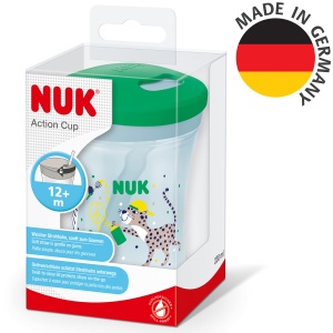NUK Action Cup 230ml Verde Leopard Pahar Copii 12 luni Antiscurgere BPA-Free - Img 7