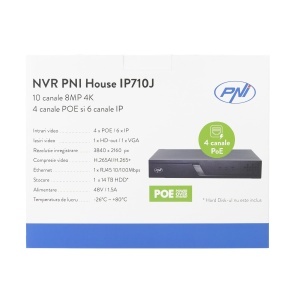 NVR PNI House IP710J, 10 Canale 4K, 8MP, Negru - Img 8