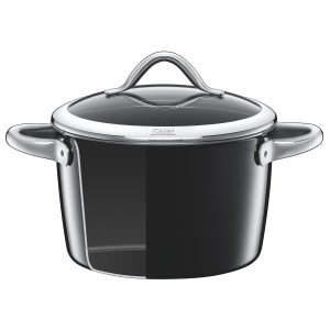 Oala cu capac Silit Vitaliano Nero, 22cm, 4.7l, Silargan, negru - Img 4