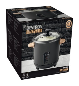 Oala de fiert orez Bestron ARC180BW, 1.8L, 700W, neagra - Img 5
