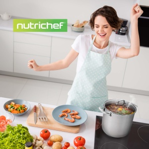 Oala din inox NutriChef, 18L, pentru toate tipurile de plite, cu capac din sticla - Img 7